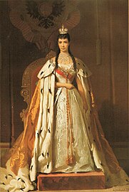 Empress Maria Feodorovna in coronation clothes (1883)