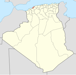 Map of Algeria highlighting Mostaganem Province