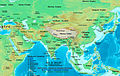 نقشهٔ آسیا در سدهٔ دوم