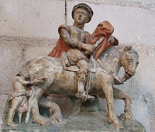 La Charité de saint Martin, en l'abbaye Saint-Germain d'Auxerre (fin XVIe siècle).