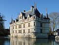 View of the château and surrounding water