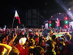 Marcos during campaign rally in Taguig