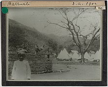 Barrouallie, tent camp for people displaced by the 1902 eruption of the Soufrière