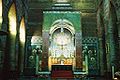 The sanctuary, altar and baldacchino, with the base of the enormous chalk cross immediately above.