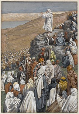 Painting of Jesus delivering the Sermon on the Mount