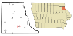 Location of Elkport, Iowa