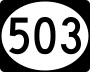 Highway 503 marker