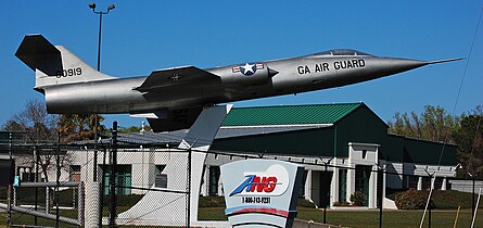 F-104 Starfighter, ausgestellt bei der Georgia Air National Guard, Brunswick, Georgia