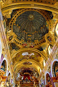 Illusionistic ceiling painting of the Jesuitenkirche, Vienna, by Andrea Pozzo (1703)