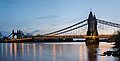 Image 27Hammersmith Bridge, opened in 1887, crosses the River Thames in west London.