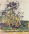 Trees in the garden of the studio by Ferdinand Hodler, 1917