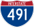 Interstate 491 marker