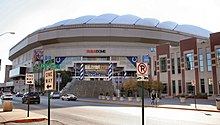 The exterior of the RCA Dome