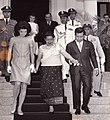 Former First Lady Jacqueline Kennedy with Queen Sisowath Kossamak and Prince Norodom Sihanouk in 1967