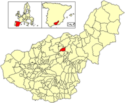 Location of Huélago