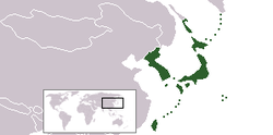 The Empire of Japan (1910-1945) *Relative de jure map showing Japanese territories recognized by the native law (Taiwan, Korea, Karafuto, present-day Japan, and Kuril)