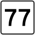 Route 77 marker