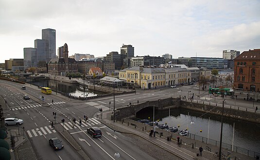 Parte central da cidade de Malmö