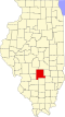 State map highlighting Fayette County