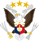 Shoulder patch of the AFP General Staff, 1946–1965 Emblem of the Philippine Commonwealth Armed Forces, 1935–1946