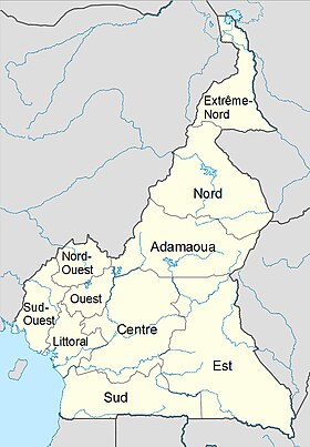 Localisation de Régions du Cameroun