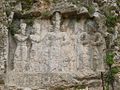 The Sarab-e Bahram relief of Bahram II surrounded by grandees, Kartir and Papak being on his left