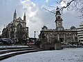 St Paul's Cathedral and Dunedin Town Hall in winter
