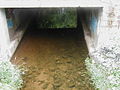 Ten Mile Run crossing Route 27; viewed from a nearby pedestrian bridge