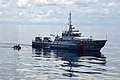 An Ecuadorian Coast Guard combat ship (LG-40) during an exercise.