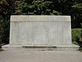 Monument along Route 104 on the east side of the bridge in Seneca Park