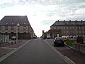 Vue de l'entrée de la caserne du roc à Granville.