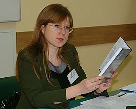 Елена Зейферт ведёт Литературный семинар в Ясной Поляне, декабрь 2010 г.