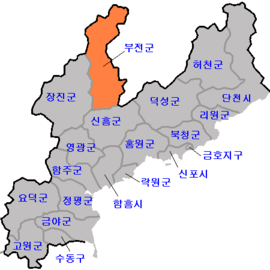 부전군의 위치