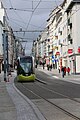 La rue Jean-Jaurès en juin 2012, avec le tram.