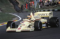 Thierry Boutsen im Arrows A8 beim Großen Preis von Europa 1985