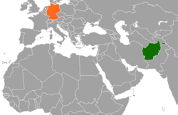 نقشهٔ مکان‌نمای Afghanistan و Germany