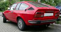 Rear view of an Alfetta GT 1.6