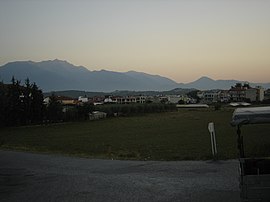 View of Andromachi with Mount Olympus in the background