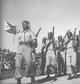 Bedouin Israeli soldiers at a military parade in Tel Aviv in 1949