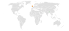 Location map for Bhutan and the United Kingdom.