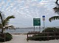 Looking towards the mainland from the bay side of Sanibel showing the causeway in the distance.