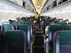 Cebu Pacific A320 cabin at DZR