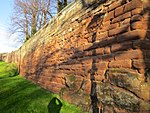 Part of City Wall from County Hall (not included) to Grosvenor Road