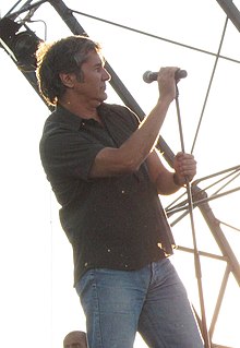 Dan Bittman performing live with Holograf at Live Earth, Bucharest, 7 July 2007.