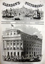 Issue for 18 October 1851, showing Gleason's Publishing Hall, Tremont Street, Boston