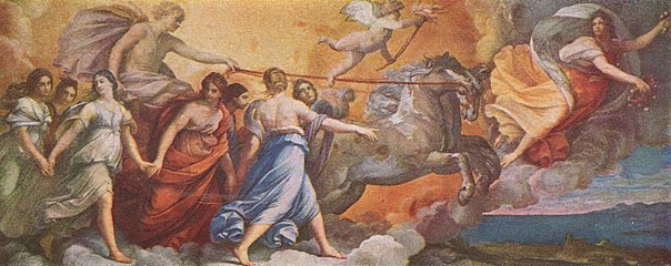 Guido Reni: „Aurora-Fresko“ (1612–1614) im Casino dell’Aurora Pallavicini.[6]