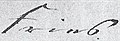 Hugo Friedrich Fries' signature