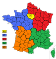 Répartition géographique des inventaires du patrimoine juif en France