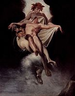 Le Sommeil et la Mort emportent le corps de Sarpédon en Lycie. Tableau de Johann Heinrich Füssli (1803).