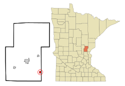 Location of Grasston, Minnesota